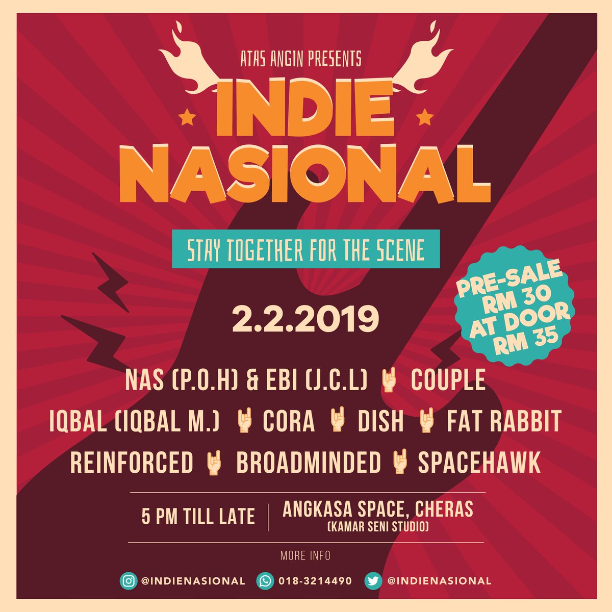PEMENTASAN SETERUSNYA!

#INDIENASIONAL
2 FEB 2019
<a href="/AngkasaSpace/">ANGKA///SA EVENT SPACE</a>