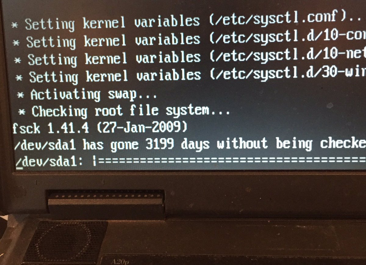 taosecurity's tweet image. Tried to do something useful with 20 yr old #thinkpad a20p running #Ubuntu 9 (Jaunty?). Wanted to install #Lubuntu but couldn’t boot USB or external DVD iso. No media to burn CD iso. Too much work to PXE boot. Tried update w/apt but too much breakage. Looks like it stays shelved.