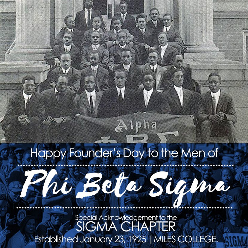 MilesCollege's tweet image. Happy Founders’ Day to the Men of #PhiBetaSigma, and a special acknowledgement to the #SigmaChapter established on the beautiful Campus of #MilesCollege