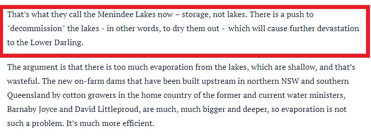 BelindaJones68's tweet photo. I've noticed that @M_McCormackMP @D_LittleproudMP @senbmckenzie @Barnaby_Joyce Niall Blair and even Member for Parkes @MarkCoultonMP have not said a fucking word about Menindee fish kill.

Could that be bcuz it was DELIBERATE 'decommissioning'? They planned it?
#auspol #nswpol https://t.co/AoExMvUe5m