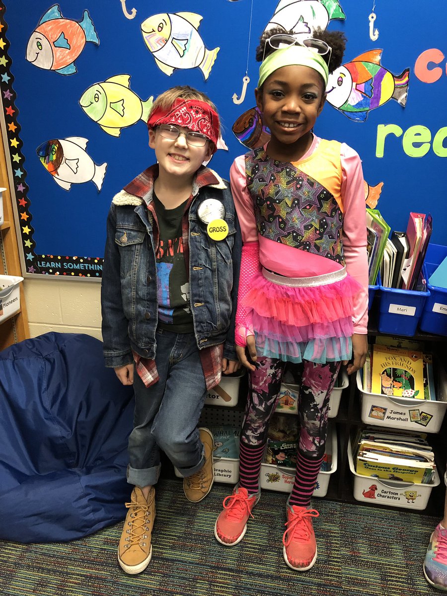 We enjoyed the 80th day of school today....80s style!! #gotRHpride <a href="/RH_Elementary/">River Heights</a>