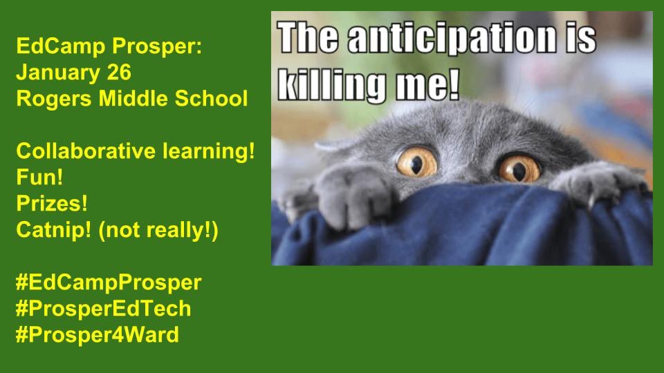 LuvTching's tweet photo. Prosper EdCamp is coming soon and we canโt wait to see you! Mark your calendars for January 26.
#EdCampProsper
#ProsperEdTech
#Prosper4ward https://t.co/5O5dB1L2ds