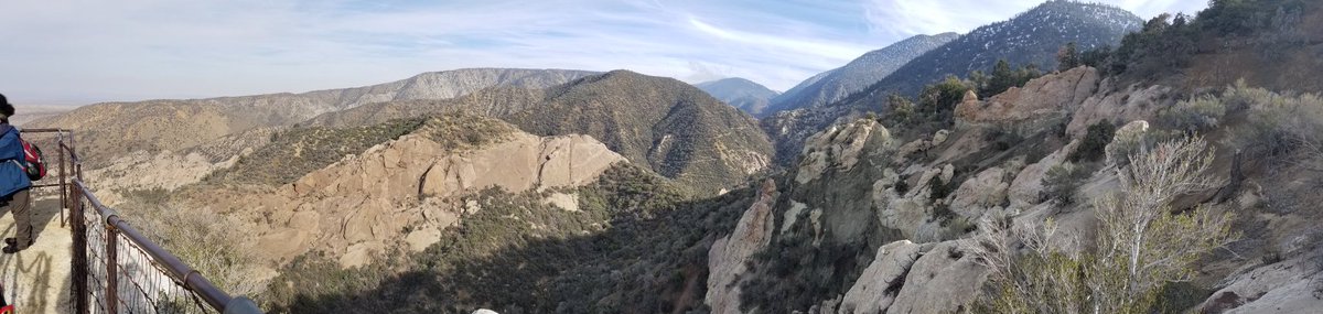 GeneseoGeology's tweet photo. Geneseo Geology students hiked these to view the Devil's Punchbowl fault, a part of the San Andreas. You can see the switchbacks on part of it. #geneseogeology https://t.co/51dfJqbWnr