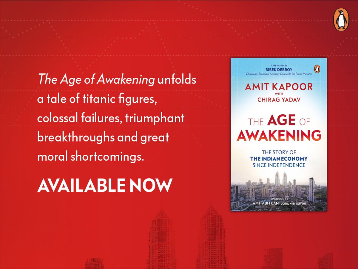 Would be an honour to present “The Age of Awakening: Story of the Indian Economy Since Independence” in person honourable <a href="/PMOIndia/">PMO India</a> <a href="/narendramodi/">Narendra Modi</a> &amp; share my views and learnings from history. The foreword is by <a href="/bibekdebroy/">Bibek Debroy</a> of <a href="/EACtoPM/">EAC-PM</a> and epilogue by <a href="/amitabhk87/">Amitabh Kant</a>  of <a href="/NITIAayog/">NITI Aayog</a>