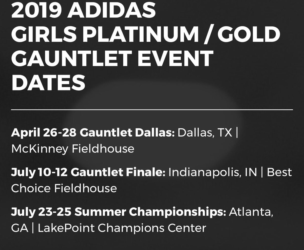 adidas gauntlet exposure events