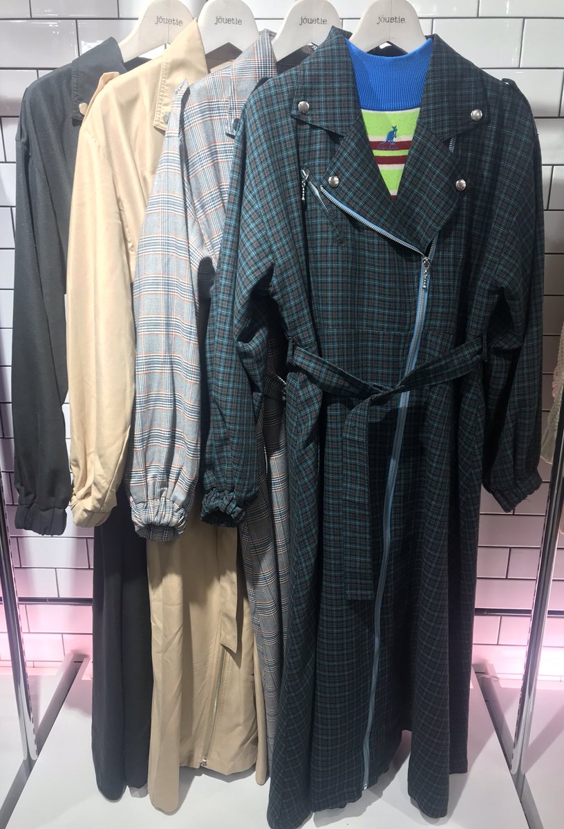 Jouetieルミネエスト新宿店 New Item ライダース2wayワンピース 8 000 Tax Blk Bge Mix D Mix 羽織りとしても使える2wayワンピース 中にタートルを着込んだり ファーアウターを上から羽織ったりと真夏以外のシーズン大活躍です Jouetie 新宿