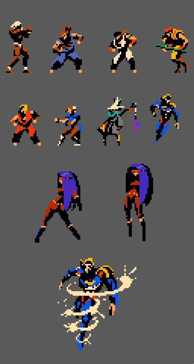 Conzeit's tweet photo. unwinding with some Bio Force Ape #8bitNESS styled #pixelart
you should know the first few but it gets more and more obscure as it goes....I'll be incredibly impressed if anyone gets the last guy
#indiedev https://t.co/OXfCyOGjas