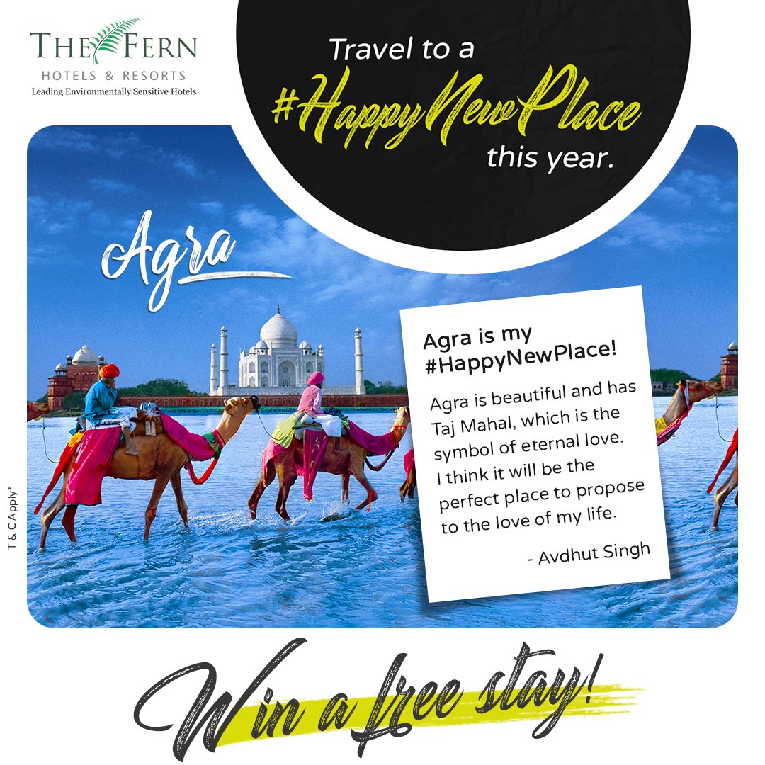 FernHotels's tweet photo. #ContestAlert
Send us an exciting and endearing reason on why and what is your #HappyNewPlace this year and stand a chance to win a FREE stay at your desired Fern destination.
#TheFern #LeadingEnvironmentallySensitiveHotels #ContestToday #ContestIndia https://t.co/w3bVxhs1xS