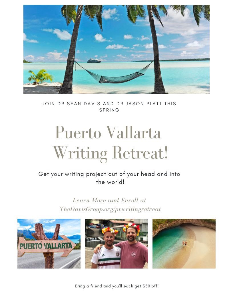 drseandavis's tweet photo. Therapists and writers, come join @DrJasonPlatt and I at our writing retreat in Puerto Vallarta this spring! DM for details. https://t.co/dbNjETVI5e