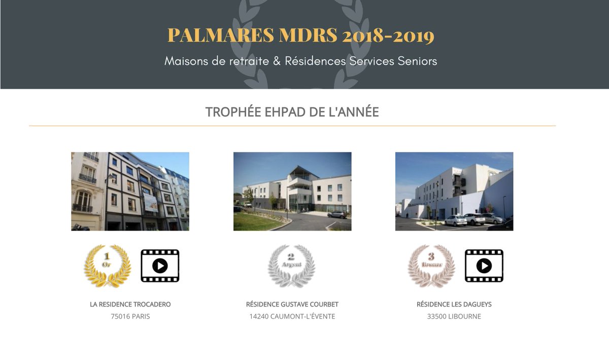 [TOUTES LES MAISONS DE RETRAITE NE SE RESSEMBLENT PAS]

<a href="/group_medi/">Médi-Contract Group</a> est fière d'avoir participé au projet médaillé d'or en qualité d'EHPAD de l'année 2018-2019. 

Voir la vidéo: bit.ly/2D2a8TT

#ORPEA #MDRS #RSS #EHPAD #PALMARES20182019 #PERSONNEAGEE #PARIS #16EME