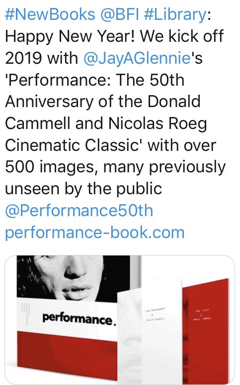 CoattailBooks's tweet photo. Our #Performancebook is the star pick for the BFI Library!
Great to see Donald Cammell’s early Performance treatments: ‘The Liars’ & ‘The Performers’ also pride of place!
Order via https://t.co/FiSh1bNBcA
Both treatments are free but nearly all gone so don’t delay in ordering! https://t.co/Mhp9inJEIU