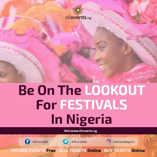 AlleventsNg's tweet photo. Which festivals are you attending in 2019? Comment and RT
#lagosfestival #festivalnigeria #foodienaija #lagosfestivals #lagosfestival #foodieinlagos #lagosfoodfestival #madeingidi #gidifest2019 #eatdrinkfestival #nollywoodfilmfestiva https://t.co/tJC1TuuFmH