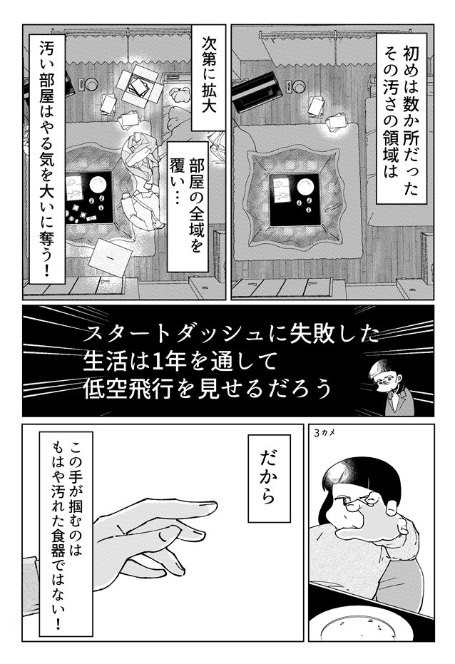 雑な生活の話、分かれ道と生活（５Ｐ）です。日常の中にある分かれ道の話です、そして今部屋が汚い人は今年はもうだめかもしれません。 