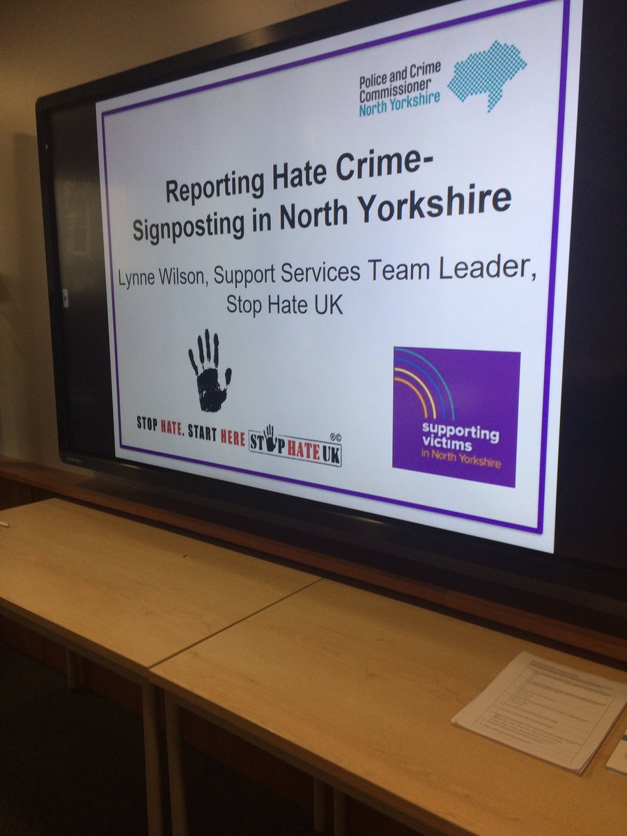 Very pleased to be hosting hate crime workshop today for <a href="/stophateuk/">Stop Hate UK</a> <a href="/northyorkspfcc/">Office for Policing, Fire, Crime & Commissioning</a> and <a href="/Support4Victims/">Supporting Victims</a>.