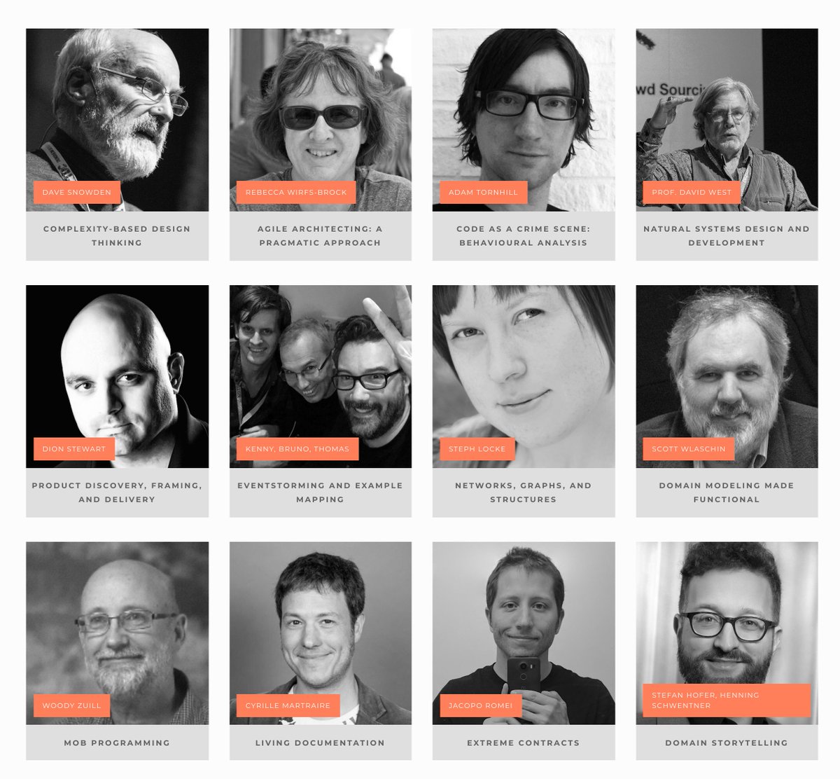DDD Europe (@ddd_eu) on Twitter photo Almost full workshops: DDD Immersion by <a href="/ericevans0/">Eric Evans</a>, Complexity-Based Design Thinking by <a href="/snowded/">ᗪᗩᐯᕮ SᑎOᗯᗪᕮᑎ 🏴 🇪🇺</a>, Agile Architecting by <a href="/rebeccawb/">@rebeccawb@discuss.systems Rebecca Wirfs-Brock</a>, Domain Modeling Made Functional by <a href="/ScottWlaschin/">Scott Wlaschin</a>, EventStorming+Example Mapping by @kenny_baas <a href="/brunoboucard/">brunoboucard</a> <a href="/tpierrain/">use case driven</a>. dddeurope.com Almost full workshops: DDD Immersion by <a href="/ericevans0/">Eric Evans</a>, Complexity-Based Design Thinking by <a href="/snowded/">ᗪᗩᐯᕮ SᑎOᗯᗪᕮᑎ 🏴 🇪🇺</a>, Agile Architecting by <a href="/rebeccawb/">@rebeccawb@discuss.systems Rebecca Wirfs-Brock</a>, Domain Modeling Made Functional by <a href="/ScottWlaschin/">Scott Wlaschin</a>, EventStorming+Example Mapping by @kenny_baas <a href="/brunoboucard/">brunoboucard</a> <a href="/tpierrain/">use case driven</a>. dddeurope.com
