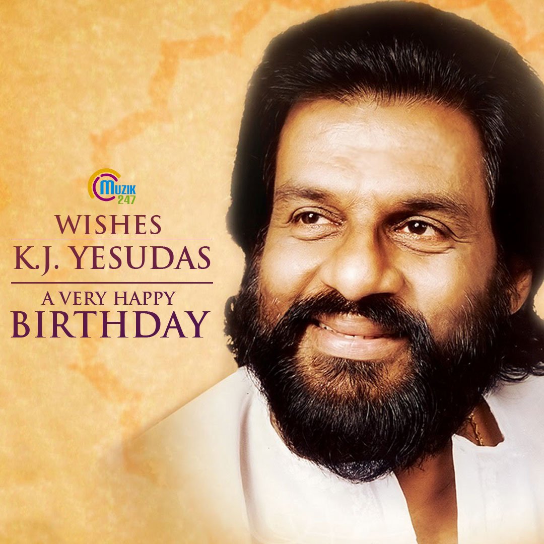 Muzik247 wishes the legendary Playback Singer K.J Yesudas a very happy Birthday !!  