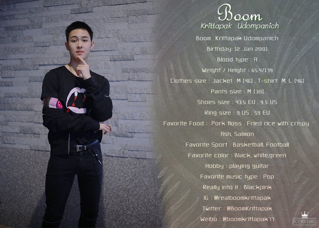 ✌🏻มาอัพเดทกันหน่อย ☺️
,,Boom’s Profile Update 2019 💛

<a href="/BoomKrittapak/">Boom Krittapak</a> 
#BoomKrittapak