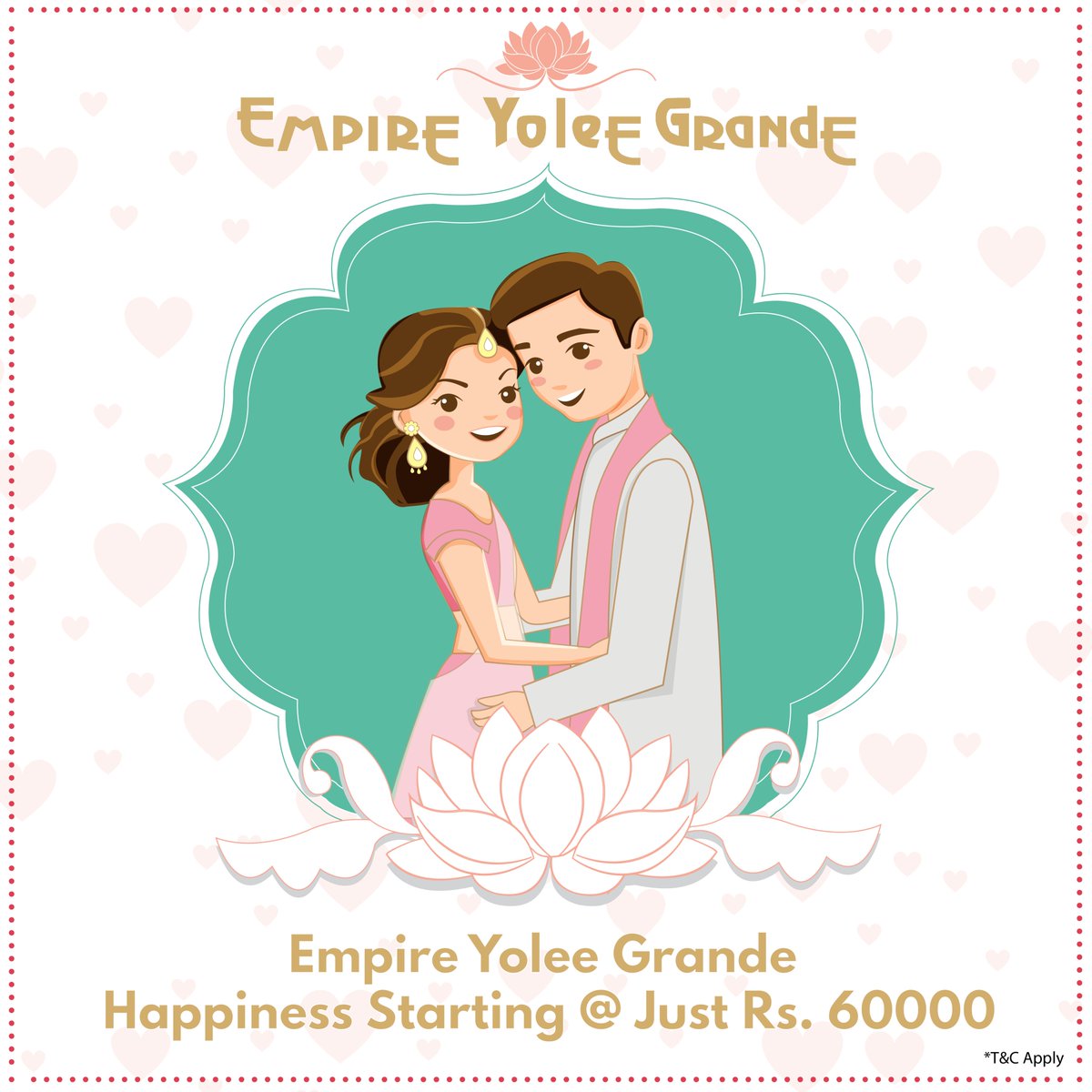 HotelEmpire's tweet photo. Two Souls but a single thought!
Two Hearts that beat as one!
Begin your New Life with Empire Yolee Grande :-) 
Starting @ Just Rs.60000/-
#newlifenewbeginning
#hotelempire
Ring 080-40414041 https://t.co/cdCSbnwvVd