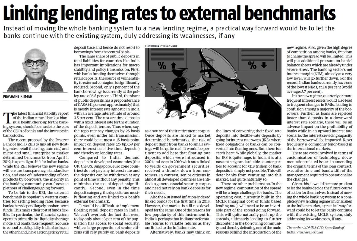 Shri Prashant Kumar, DMD &amp; CFO, State Bank of India, discusses the pros and cons of RBI linking lending rates to external benchmarks.