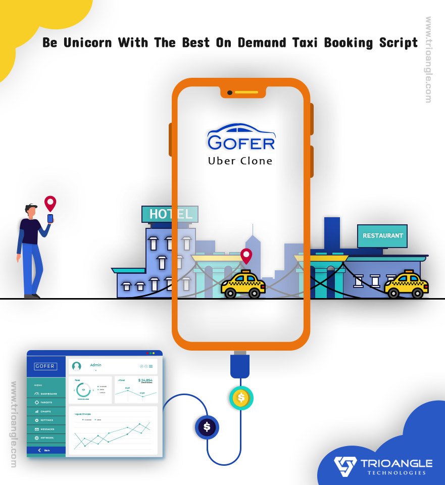Trioangle's tweet photo. Gofer - The right script for the on demand taxi booking business to be as an unicorn. Check out the following link for the features https://t.co/nwEPUkzGSm
https://t.co/wIp281qhue
#Uber #Uberclone #uberclonescript #ridesharingscript #onlinecabbookingscript https://t.co/GrXV5vMsyy
