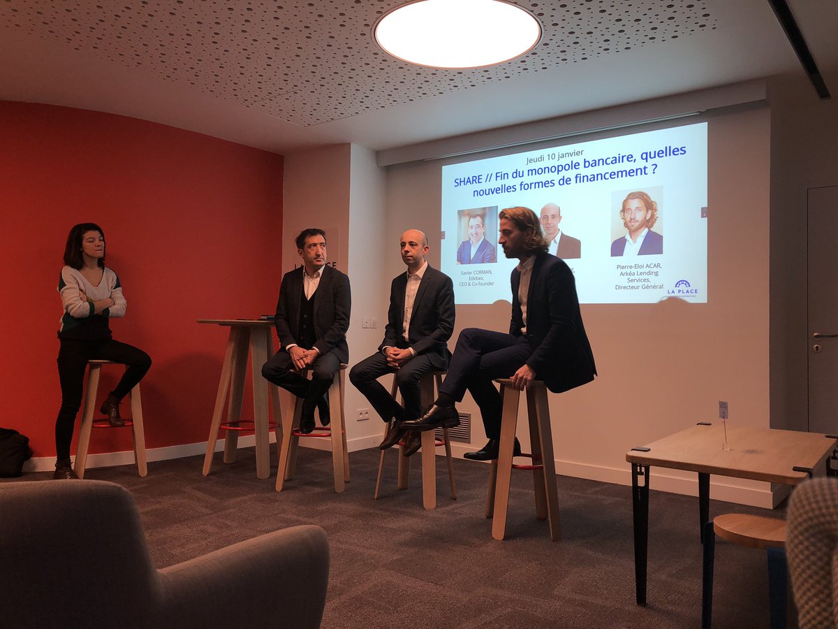 ArkeaLS's tweet image. « Fin du monopole bancaire, quelles nouvelles formes de financement ? »
Début du Share @LaPlaceFintech  aux côtés d’@Edebex avec @xaviercorman &amp;amp; @October_EU avec @SebAstre 👌🏼