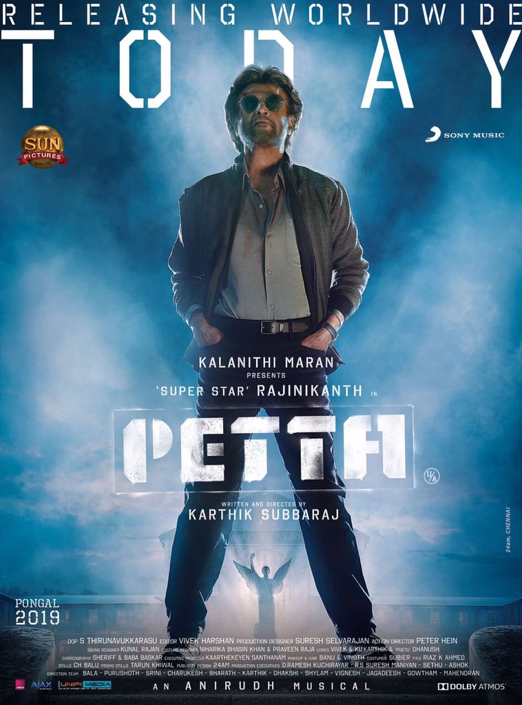 karthickrspress's tweet image. #Petta ரிவியூ.. #PettaBlockbusterParaak
#PettaFilter #pettareview #sunPictures #VijaySethupathi #TrishaKrishnan #anirudh #KarthikSubbaraj #PettaFDFS #pettafromtoday #PettaJan10thParaak #PettaPongalParaak @Madurai_TNDFC @TNDFC_TEAM   youtu.be/5AuiRlo6UIk