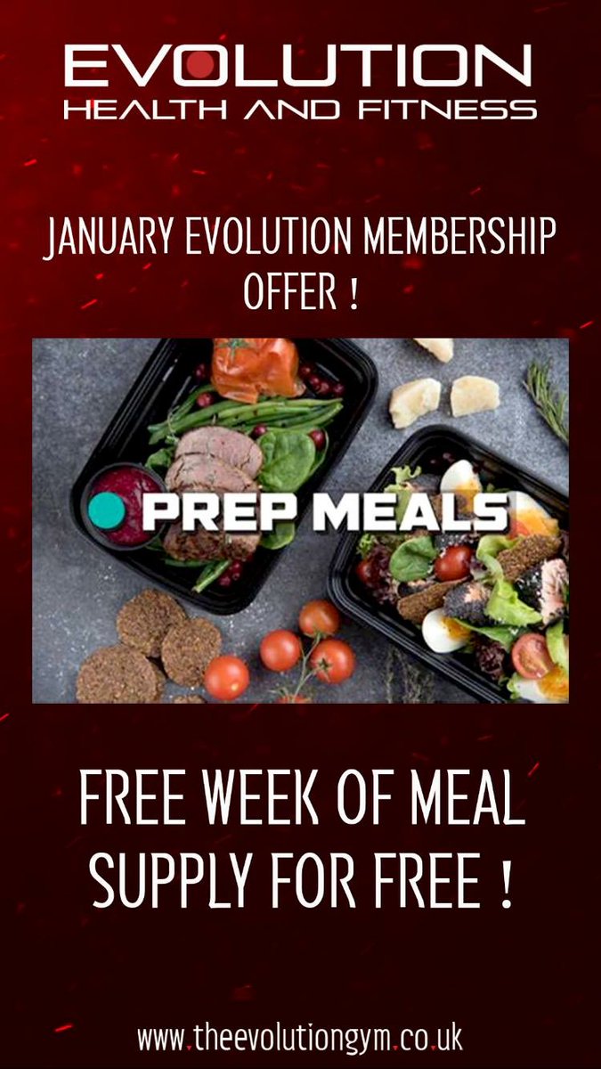 MughalLee's tweet photo. January membership offer free weeks meals preps to get you underway make 2019 a good one health wise 💪🏽#EvolutionGym https://t.co/1uFRhcShmF