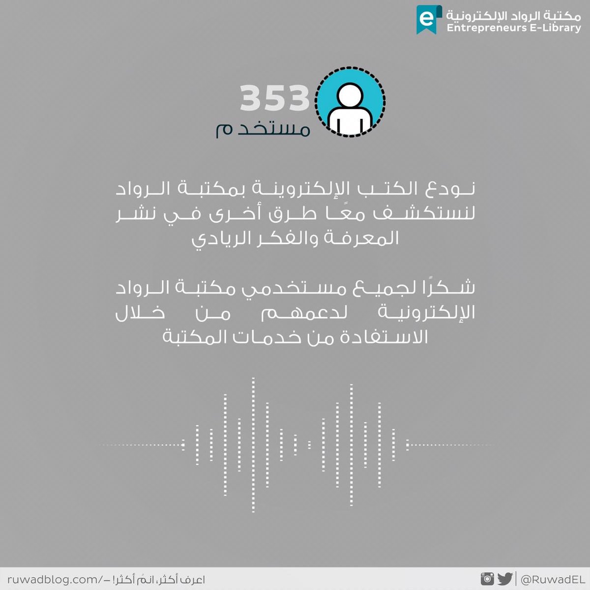 RuwadEL's tweet photo. شكرًا لجميع من شاركنا تجربة مكتبتنا الرقمية، حان الوقت لتجربة مختلفة في مشاركة المعرفة! 🎙⭐️ https://t.co/z6JwUPsTEb
