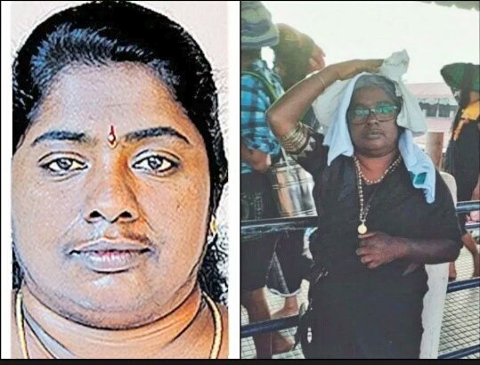Xtian maron ManjuJoseph went to Sabarimala with old woman getup.Defame LordAyyappa temple tridition.14Criminal cases pending against her. Once she was with DYFI &CPM, now Congie.Even she not visits church. Congis double standard exposed.Swamiye Saranam. Punish her @Kuvalayamala