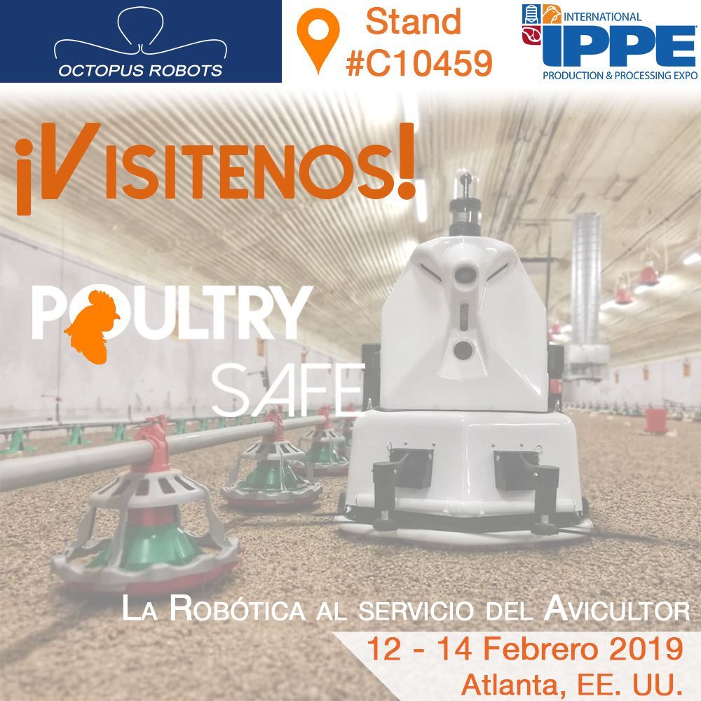octopusrobotsES's tweet image. Solo queda un mes para la @IPPEexpo ! Estaremos en el stand C10459. bit.ly/2LXjwuF #IPPE #robotica #avicultura