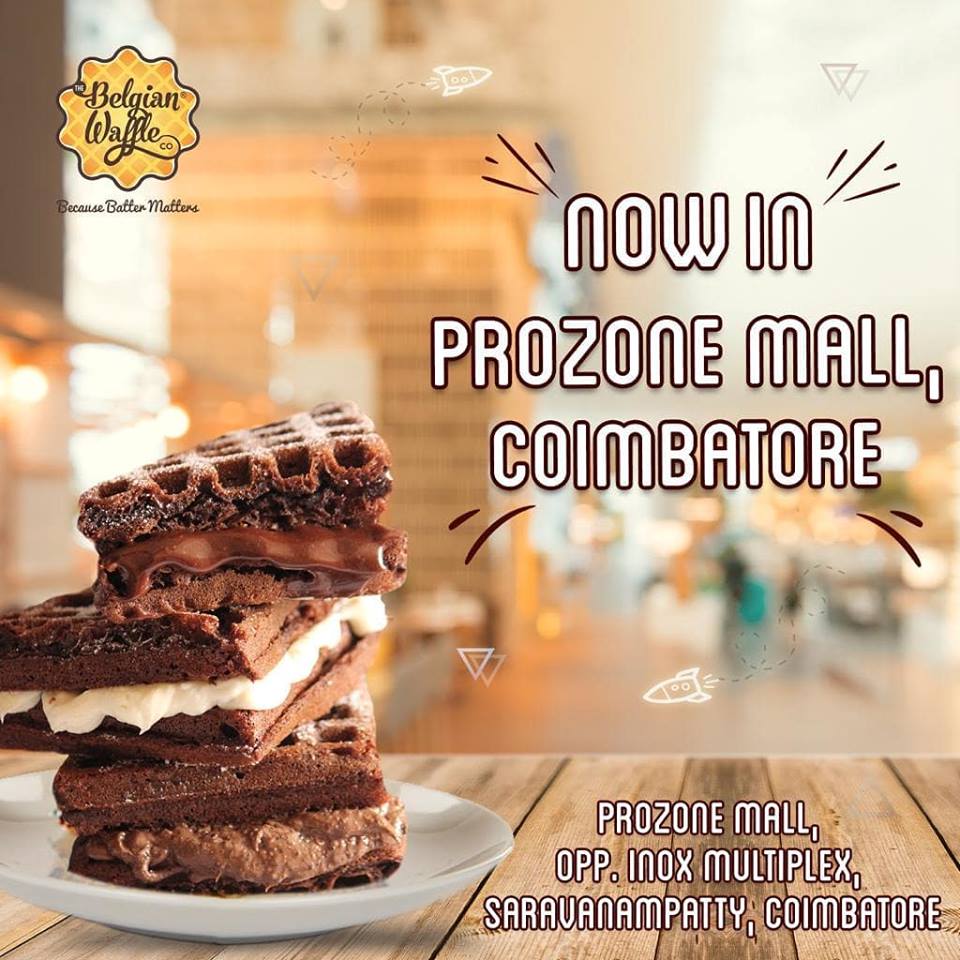 The Belgian Waffle 😍 now in Prozone Mall Coimbatore.
Opp to INOX #prozonemallcoimbatore #belgianwaffle #coimbatore #malls2shop