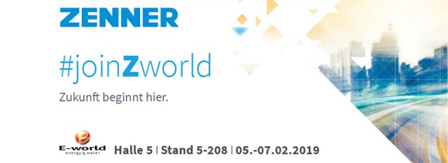 Das werden drei spannende Messetage! An unserem Stand bei der <a href="/EworldEssen/">E-world energy & water</a> machen wir unser Konzept von einer smarten und vernetzten Welt für die Anforderungen moderner Stadtwerke greifbar. 
Genau deshalb lautet unser Motto in diesem Jahr: #joinZworld. #ZukunftBeginntMitZENNER