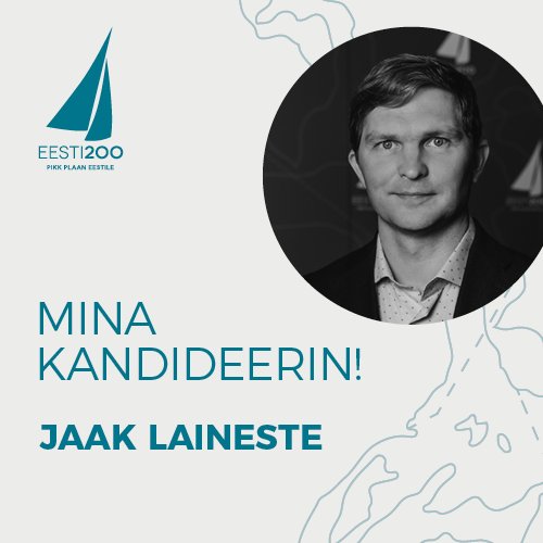 jaakl's tweet photo. Startup-erakond pole kindlasti lihtne valik, tuleb võtta riske, näha vaeva, aga ka ambitsioonid ja võimalikud võidud on suuremad. #eesti200 #pikkplaan https://t.co/1uchC4cj4Y