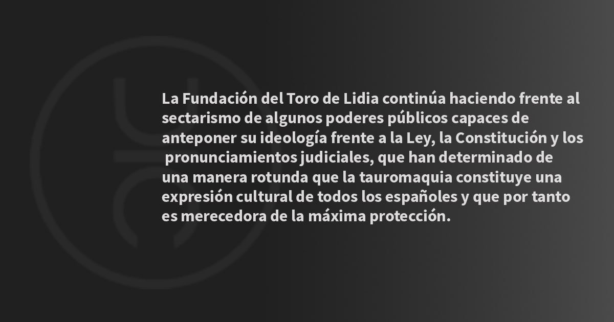 ftorodelidia's tweet photo. ➖ Por segunda vez un fallo judicial anula la prohibición del Ayuntamiento de Villena de organizar festejos taurinos en su localidad.
 
➖ La Sentencia establece también un requerimiento expreso al Ayuntamiento para que cumpla la normativa sobre espectáculos de carácter taurino. https://t.co/Ml5XpCjqbn