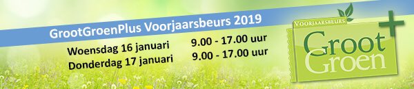 Vanaf maandag 14 januari a.s. t/m vrijdag 1 februari onze huisbeurs Greentrading Zundert, in samenwerking met 8 andere bedrijven uit Zundert! Daarnaast zijn we a.s. woensdag en donderdag ook aanwezig op de voorjaarsbeurs van <a href="/grootgroenplus/">grootgroenplus</a>! 🌿🍂