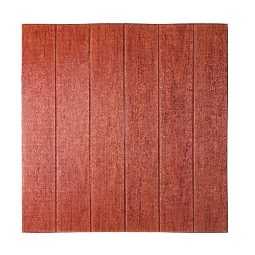 TopBonade's tweet image. BONADE Wandaufkleber Tapete 3D-Holzimitat Selbst-Paste Wandpaneele Schaum verdickte grünes Material wasserdichte Ziegelstein Rote Holzmaserung TV Hintergrund Dekoration (70x70cm, 5PCS) bonade.de/product/bonade…