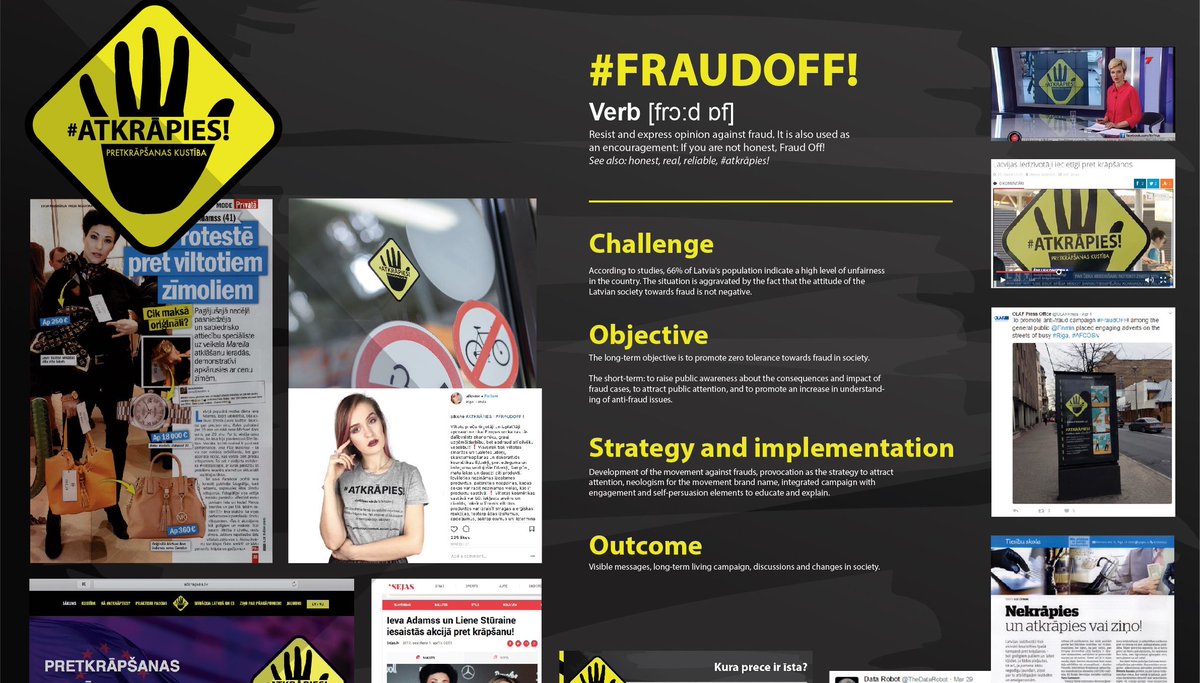 codimag's tweet photo. How #changecomms campaign brought home the harmful effects of fraud https://t.co/zowYdR5Srh @olsen_lv @Finmin #fraudoff #Atkrāpies https://t.co/uw3hNTuoqE