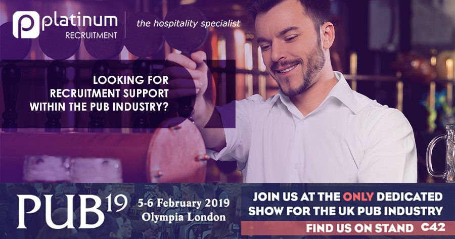 If you're looking for #recruitment support within your Pub or Bar come and visit the team at The <a href="/PubShowUK/">The Pub Show</a>  on February 5th &amp; 6th

You will find us on STAND C42

You can register for free in the link below 👇

🔗 lnkd.in/dyFJSxH

Love Hospitality? #LovePlatinum