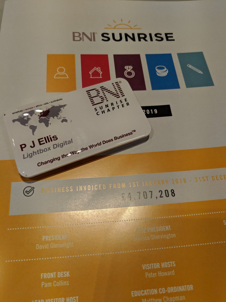 Solid early meet <a href="/BNISunrise/">BNI Sunrise</a> this morning. The best performing chapter in the Midlands Network.

If you want more business in 2019 let me know and you can pop along with me to see what it's all about. In particular we are looking for #plumbers #solicitors and #hr specialists