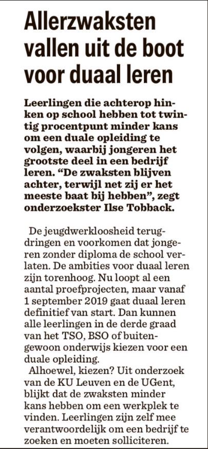 Scholierenstem's tweet photo. Iedere leerling moet de kans hebben om voor Duaal Leren te kiezen!

Leerlingen die blijven zitten zijn, uit bso komen of lagere punten hadden worden minder vaak gekozen door werkgevers en vallen dus vaker uit de boot, toont nieuw onderzoek. https://t.co/G3yaLvz7oT