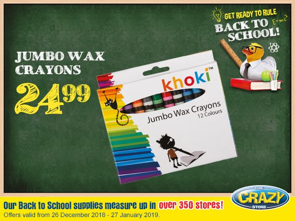 Get ready to rule #BackToSchool with <a href="/TheCrazyStore/">The Crazy Store</a> in #BaywestMall. From lunchtime basics and stationery, to book covers and arts &amp; craft must-haves – their school supplies measure up! #SoMuchToLove!

 *Promotion valid until 27 January 2019.