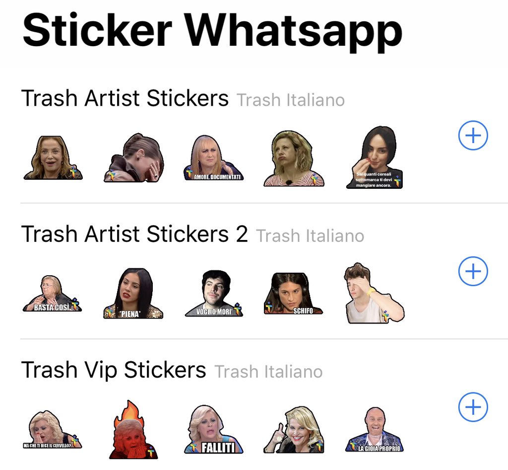 Trash Italiano On Twitter 10 Stickers Whatsapp Scaricando L