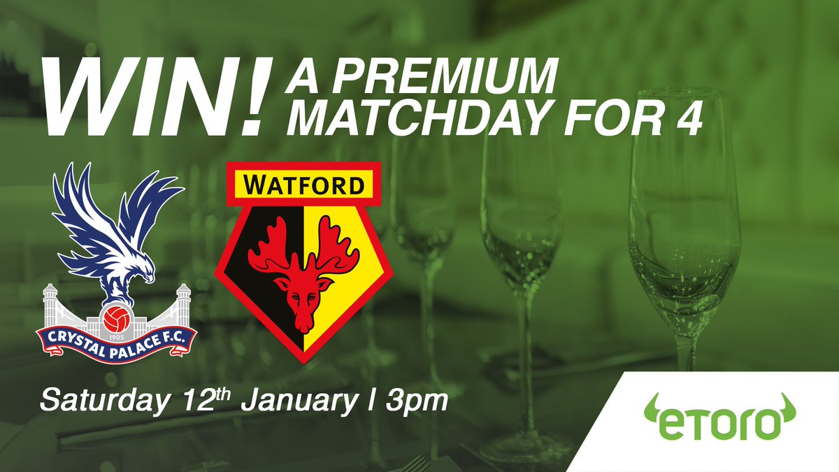 Want to watch #CRYWAT in style? 😎
 
Retweet this for the chance to win 4️⃣ tickets in the 2010 club, courtesy of <a href="/eToro/">eToro</a>! 🙌