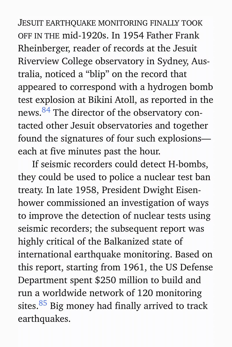 On how Jesuit Priests in 1954 finally made the point that gave the Americans their first proper seismological research network: they found the Bomb.