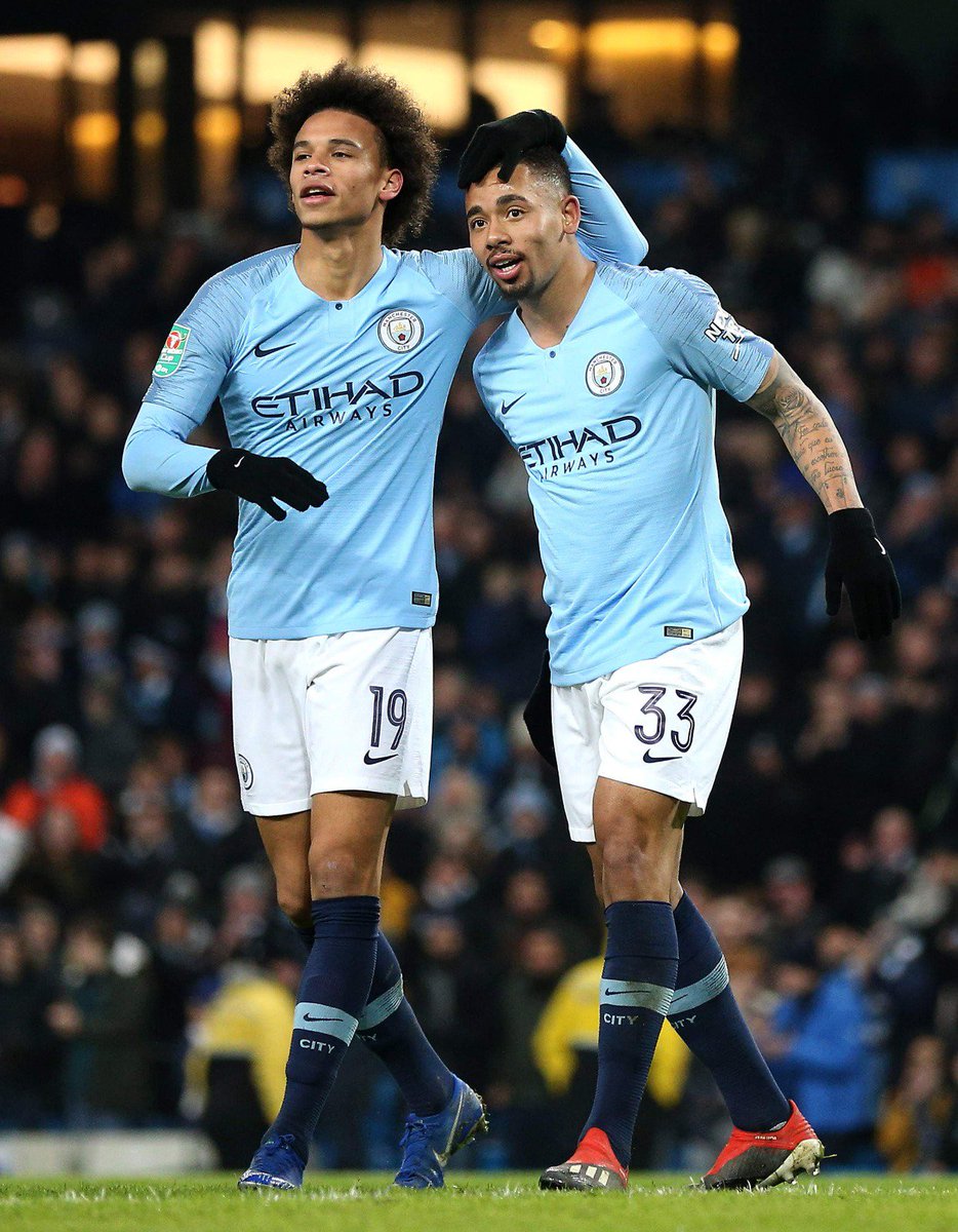 Very decent Wednesday night 🔥⚽🔥 @gabrieljesus33 on fire 👏🏾 #LS19 #inSané @ManCity