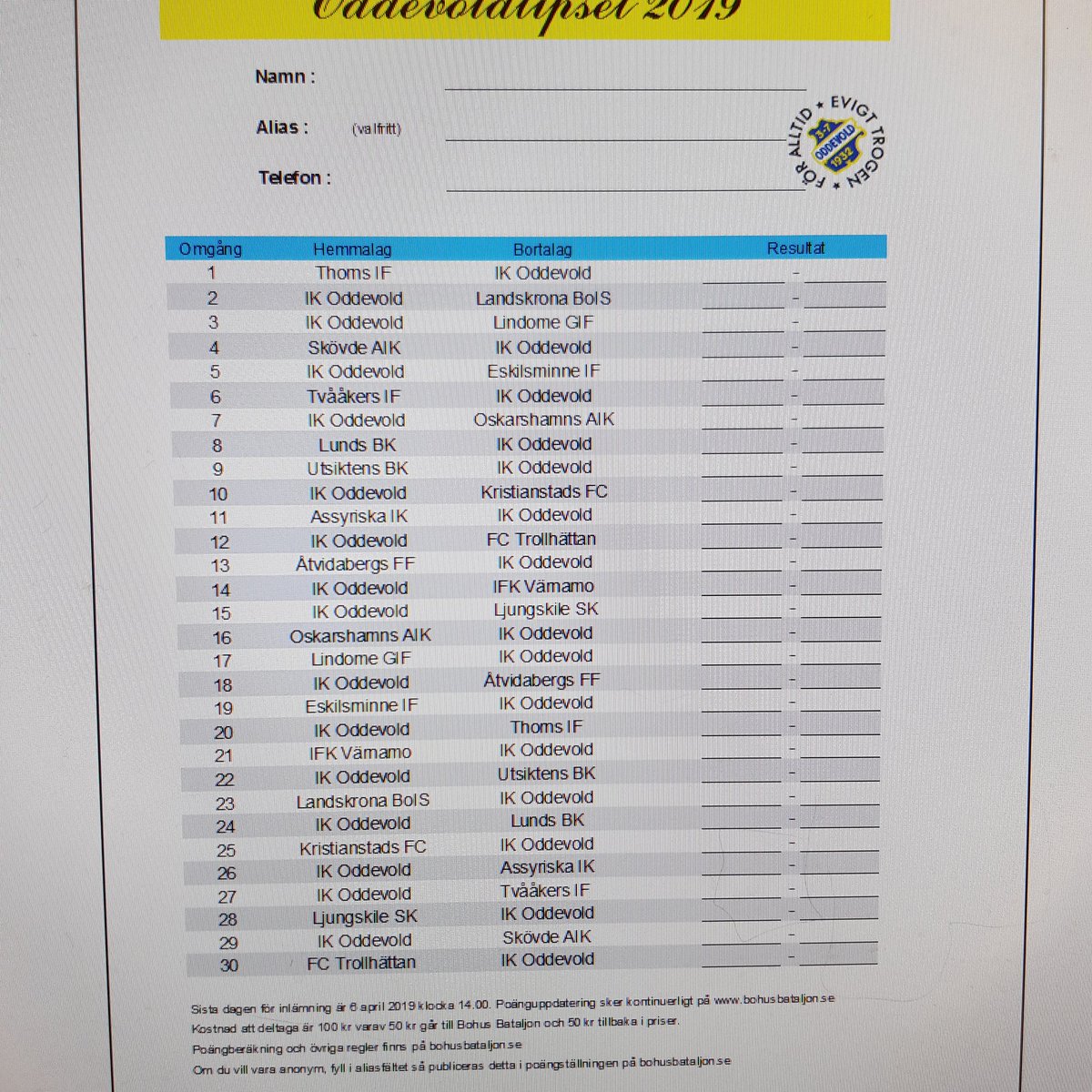 BertNestorsson's tweet image. Säsongen närmar sig @Oddevold @bohusbataljon #spännande #fantastiskt