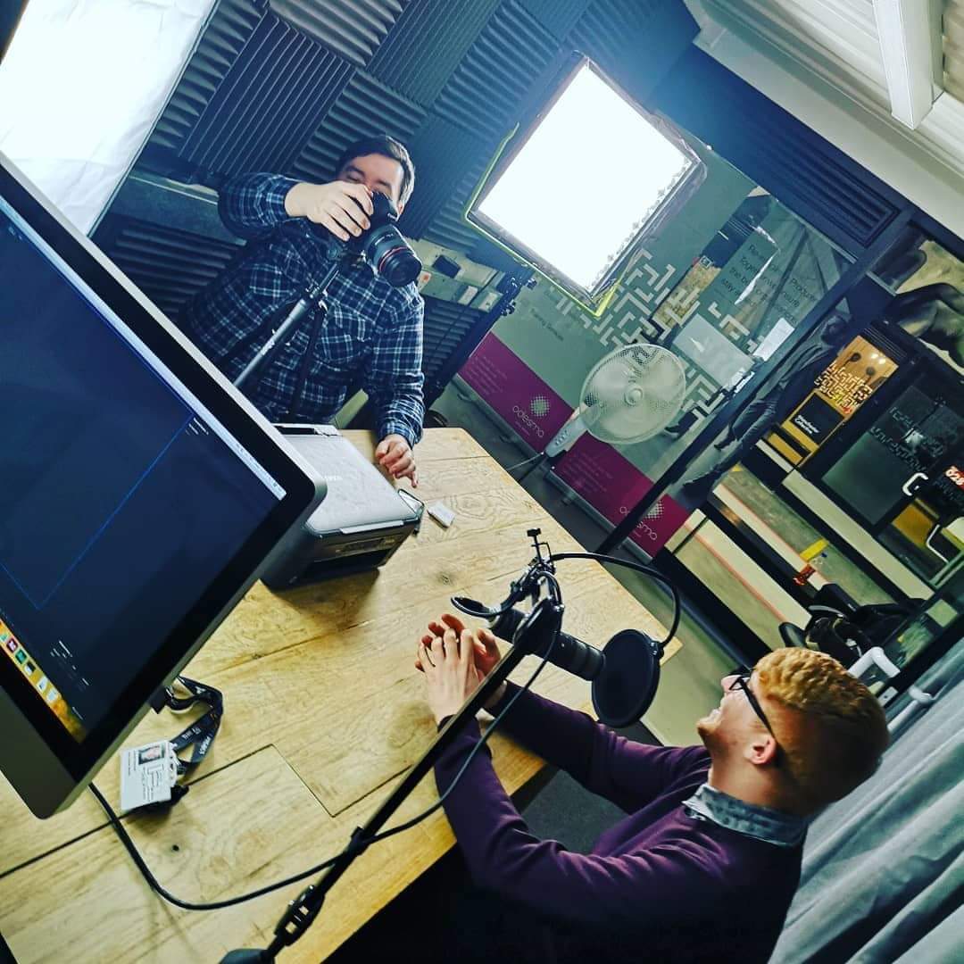 Our biggest fan is in the corner.

That's right, we don't just produce stunning content, we're also comedians.

#dadjokes