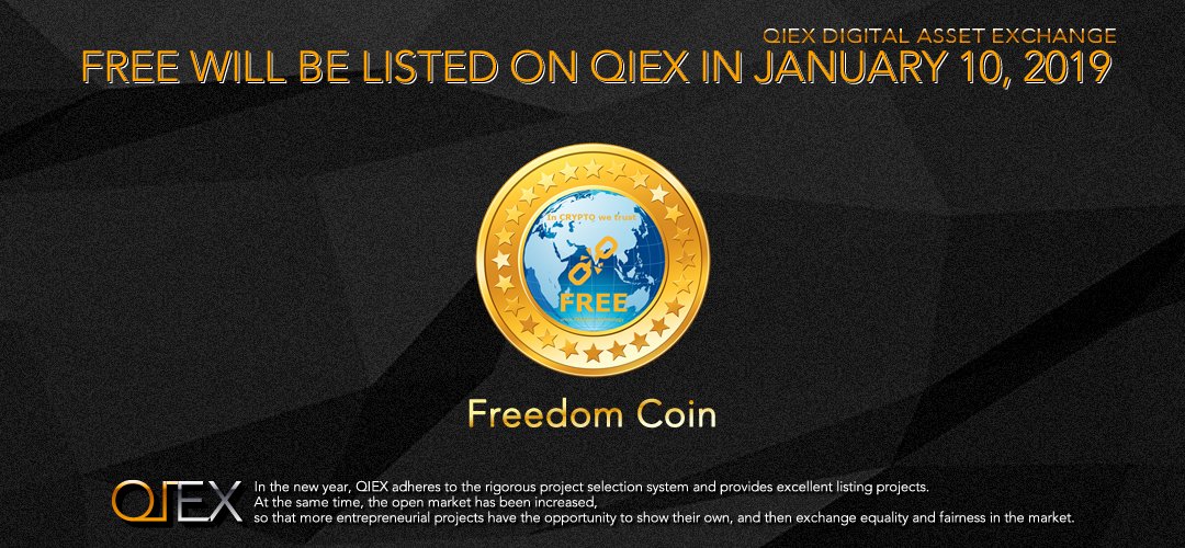 #FreeCoin Official open FREE/ETH trading in the Public market.<a href="/THE_FREE_COIN/">FREEdom_coin $FREE</a>  #PublicMarket #trading #List #Cryptocurrency

qiex.com/exchange/FREE-…