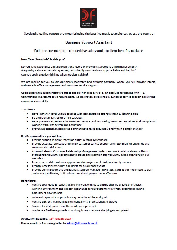 DF Concerts Events On Twitter Job Opportunity Business