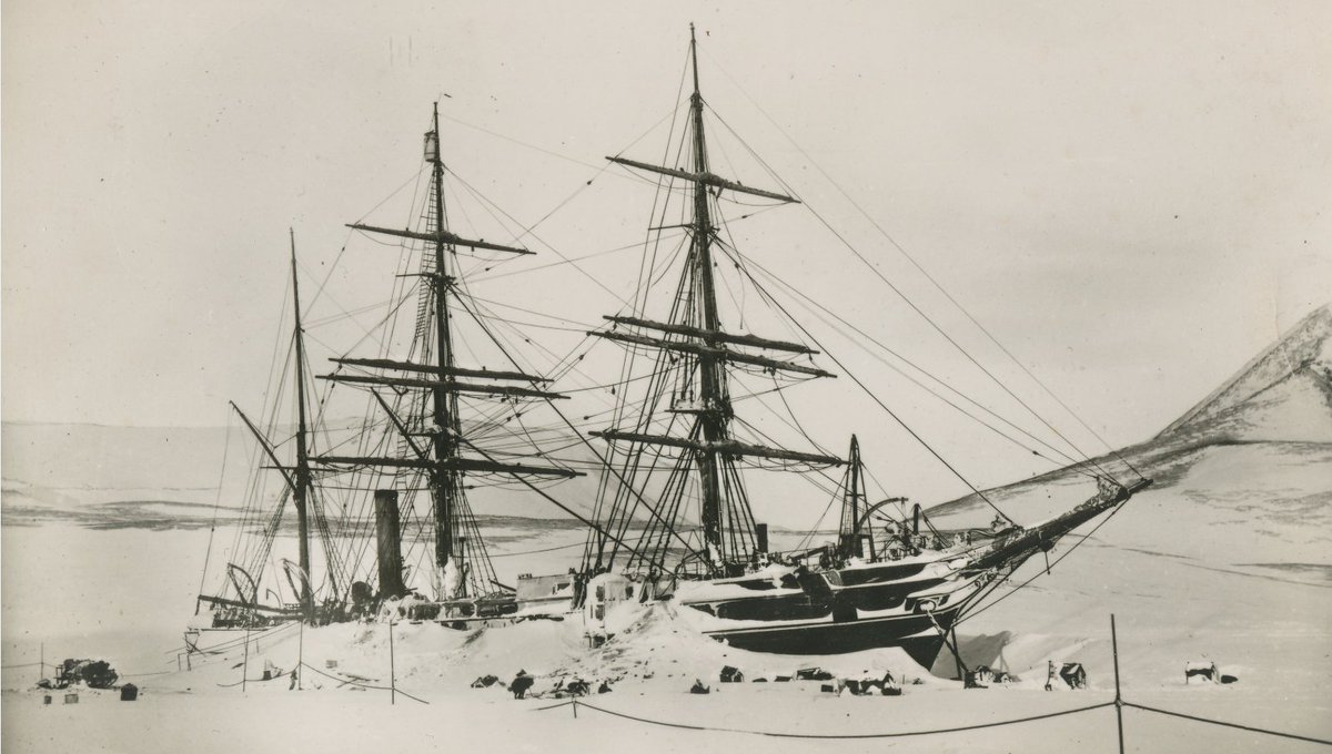 CefasGovUK's tweet image. Here are a few photos from the original RRS Discovery’s first expedition in 1901 for #throwbackthursday! Looking forward to what the @ukgovbluebelt Discovery Expeditions find in SGSSI, Tristan da Cunha and St Helena on the #RRSDiscovery 📷 credit @DiscoveryDundee #36daystogo